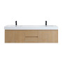 Altair Siena 72" Wall-mounted Double Bathroom Vanity with White Artificial Drop-in Sink Altair Siena 72" Wall-mounted Double Bathroom Vanity with White Artificial Drop-in Sink