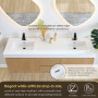 Altair Siena 72" Wall-mounted Double Bathroom Vanity with White Artificial Drop-in Sink Altair Siena 72" Wall-mounted Double Bathroom Vanity with White Artificial Drop-in Sink
