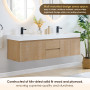 Altair Siena 72" Wall-mounted Double Bathroom Vanity with White Artificial Drop-in Sink Altair Siena 72" Wall-mounted Double Bathroom Vanity with White Artificial Drop-in Sink