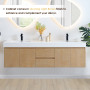 Altair Siena 72" Wall-mounted Double Bathroom Vanity with White Artificial Drop-in Sink Altair Siena 72" Wall-mounted Double Bathroom Vanity with White Artificial Drop-in Sink