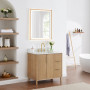 Altair Sierra 36" Single Bathroom Vanity in Washed Light Brown with Engineered Stone Countertop Altair Sierra 36" Single Bathroom Vanity in Washed Light Brown with Engineered Stone Countertop