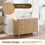 Altair Sierra 48" Single Bathroom Vanity in Washed Light Brown with Engineered Stone Countertop Altair Sierra 48" Single Bathroom Vanity in Washed Light Brown with Engineered Stone Countertop
