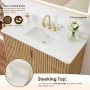Altair Sierra 48" Single Bathroom Vanity in Washed Light Brown with Engineered Stone Countertop Altair Sierra 48" Single Bathroom Vanity in Washed Light Brown with Engineered Stone Countertop