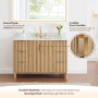 Altair Sierra 48" Single Bathroom Vanity in Washed Light Brown with Engineered Stone Countertop Altair Sierra 48" Single Bathroom Vanity in Washed Light Brown with Engineered Stone Countertop