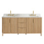 Altair Sierra 72" Double Bathroom Vanity in Washed Light Brown with Engineered Stone Countertop Altair Sierra 72" Double Bathroom Vanity in Washed Light Brown with Engineered Stone Countertop