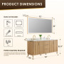 Altair Sierra 72" Double Bathroom Vanity in Washed Light Brown with Engineered Stone Countertop Altair Sierra 72" Double Bathroom Vanity in Washed Light Brown with Engineered Stone Countertop