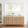 Altair Sierra 72" Double Bathroom Vanity in Washed Light Brown with Engineered Stone Countertop Altair Sierra 72" Double Bathroom Vanity in Washed Light Brown with Engineered Stone Countertop