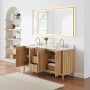Altair Sierra 72" Double Bathroom Vanity in Washed Light Brown with Engineered Stone Countertop Altair Sierra 72" Double Bathroom Vanity in Washed Light Brown with Engineered Stone Countertop