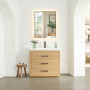 Altair Sigrid Bathroom Vanity in White Oak with White Artificial Drop-in Sink Altair Sigrid Bathroom Vanity in White Oak with White Artificial Drop-in Sink