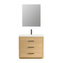Altair Sigrid Bathroom Vanity in White Oak with White Artificial Drop-in Sink Altair Sigrid Bathroom Vanity in White Oak with White Artificial Drop-in Sink