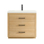 Altair Sigrid Bathroom Vanity in White Oak with White Artificial Drop-in Sink Altair Sigrid Bathroom Vanity in White Oak with White Artificial Drop-in Sink