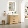 Altair Sigrid Bathroom Vanity in White Oak with White Artificial Drop-in Sink Altair Sigrid Bathroom Vanity in White Oak with White Artificial Drop-in Sink