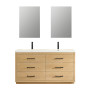 Altair Sigrid Bathroom Vanity in White Oak with White Artificial Drop-in Sink Altair Sigrid Bathroom Vanity in White Oak with White Artificial Drop-in Sink