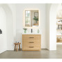 Altair Sigrid Bathroom Vanity in White Oak with White Artificial Drop-in Sink Altair Sigrid Bathroom Vanity in White Oak with White Artificial Drop-in Sink