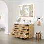 Altair Sigrid Bathroom Vanity in White Oak with White Artificial Drop-in Sink Altair Sigrid Bathroom Vanity in White Oak with White Artificial Drop-in Sink