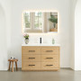 Altair Sigrid Bathroom Vanity in White Oak with White Artificial Drop-in Sink Altair Sigrid Bathroom Vanity in White Oak with White Artificial Drop-in Sink