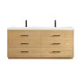 Altair Sigrid Bathroom Vanity in White Oak with White Artificial Drop-in Sink Altair Sigrid Bathroom Vanity in White Oak with White Artificial Drop-in Sink