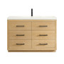 Altair Sigrid Bathroom Vanity in White Oak with White Artificial Drop-in Sink Altair Sigrid Bathroom Vanity in White Oak with White Artificial Drop-in Sink