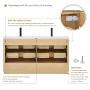 Altair Sigrid Bathroom Vanity in White Oak with White Artificial Drop-in Sink Altair Sigrid Bathroom Vanity in White Oak with White Artificial Drop-in Sink