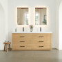 Altair Sigrid Bathroom Vanity in White Oak with White Artificial Drop-in Sink Altair Sigrid Bathroom Vanity in White Oak with White Artificial Drop-in Sink