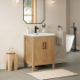 Altair Solara 24" Single Bathroom Vanity in Weathered Fir with White Ceramic Intergated Sink Altair Solara 24" Single Bathroom Vanity in Weathered Fir with White Ceramic Intergated Sink