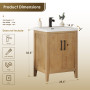 Altair Solara 24" Single Bathroom Vanity in Weathered Fir with White Ceramic Intergated Sink Altair Solara 24" Single Bathroom Vanity in Weathered Fir with White Ceramic Intergated Sink