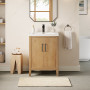 Altair Solara 24" Single Bathroom Vanity in Weathered Fir with White Ceramic Intergated Sink Altair Solara 24" Single Bathroom Vanity in Weathered Fir with White Ceramic Intergated Sink