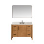 Altair Velora Bathroom Vanity in Mango Brown with Grain White Engineered Stone Countertop Altair Velora Bathroom Vanity in Mango Brown with Grain White Engineered Stone Countertop