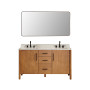 Altair Velora Bathroom Vanity in Mango Brown with Grain White Engineered Stone Countertop Altair Velora Bathroom Vanity in Mango Brown with Grain White Engineered Stone Countertop