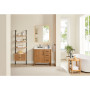 Altair Velora Bathroom Vanity in Mango Brown with Grain White Engineered Stone Countertop Altair Velora Bathroom Vanity in Mango Brown with Grain White Engineered Stone Countertop