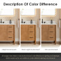Altair Velora Bathroom Vanity in Mango Brown with Grain White Engineered Stone Countertop Altair Velora Bathroom Vanity in Mango Brown with Grain White Engineered Stone Countertop