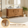 Altair Velora Bathroom Vanity in Mango Brown with Grain White Engineered Stone Countertop Altair Velora Bathroom Vanity in Mango Brown with Grain White Engineered Stone Countertop