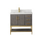 Altair Wildy 36" Single Bathroom Vanity Set with Grain White Composite Stone Countertop Altair Wildy 36" Single Bathroom Vanity Set with Grain White Composite Stone Countertop