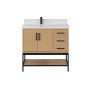 Altair Wildy 36" Single Bathroom Vanity Set with Grain White Composite Stone Countertop Altair Wildy 36" Single Bathroom Vanity Set with Grain White Composite Stone Countertop