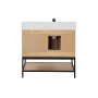 Altair Wildy 36" Single Bathroom Vanity Set with Grain White Composite Stone Countertop Altair Wildy 36" Single Bathroom Vanity Set with Grain White Composite Stone Countertop