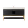 Altair Wildy 60" Single Bathroom Vanity Set with Grain White Composite Stone Countertop Altair Wildy 60" Single Bathroom Vanity Set with Grain White Composite Stone Countertop