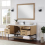 Altair Wildy 60" Single Bathroom Vanity Set with Grain White Composite Stone Countertop Altair Wildy 60" Single Bathroom Vanity Set with Grain White Composite Stone Countertop