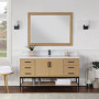 Altair Wildy 60" Single Bathroom Vanity Set with Grain White Composite Stone Countertop Altair Wildy 60" Single Bathroom Vanity Set with Grain White Composite Stone Countertop