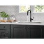 Delta Trinsic Pull-Down Kitchen Faucet with Magnetic Docking Spray Head - Matte Black