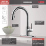Delta Trinsic Pull-Down Kitchen Faucet with Magnetic Docking Spray Head - Brilliance Polished Nickel
