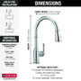 Delta Broderick 1.8 GPM Single Hole Pull Down Kitchen Faucet - Chrome