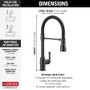 Delta Broderick 1.8 GPM Single Hole Pre-Rinse Pull Down Kitchen Faucet - Chrome