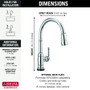 Delta Broderick 1.8 GPM Single Hole Pull Down Kitchen Faucet with Touch2O - Chrome