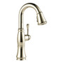 Delta Cassidy Pull-Down Bar/Prep Faucet with Magnetic Docking Spray Head - Includes Lifetime Warranty - Lumicoat Polished Nickel