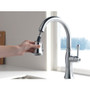 Delta Cassidy Pull-Down Kitchen Faucet with Magnetic Docking Spray Head and ShieldSpray - Lumicoat Chrome
