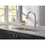 Delta Cassidy Pull-Down Kitchen Faucet with Magnetic Docking Spray Head and ShieldSpray - Lumicoat Chrome