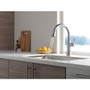 Delta Cassidy Pull-Down Kitchen Faucet with Magnetic Docking Spray Head and ShieldSpray - Lumicoat Chrome