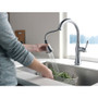 Delta Cassidy Pull-Down Kitchen Faucet with Magnetic Docking Spray Head and ShieldSpray - Lumicoat Chrome