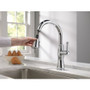 Delta Cassidy Pull-Down Kitchen Faucet with Magnetic Docking Spray Head and ShieldSpray - Lumicoat Chrome