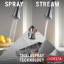 Delta Cassidy Pull-Down Kitchen Faucet with Magnetic Docking Spray Head and ShieldSpray - Lumicoat Chrome